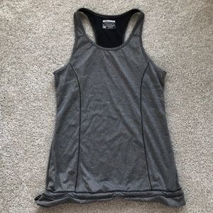 Grey exercise tank top